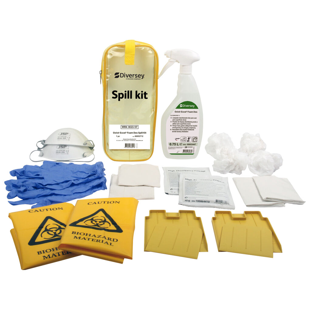 Oxivir Excel Foam Des Spill Kit 1unid